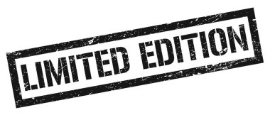 LIMITED EDITION Siyah grungy dikdörtgen mühür işareti.