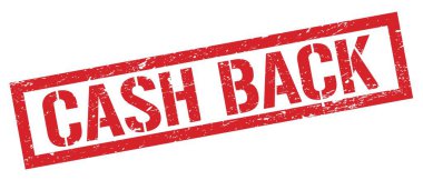 CASH arka kırmızı grungy dikdörtgen mühür işareti.