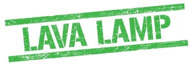 Yeşil grungy dikdörtgen işareti üzerinde LAVA LAMP metni.