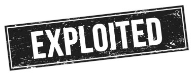Siyah grungy dikdörtgen mühür işareti üzerinde ExPLOITED metin.
