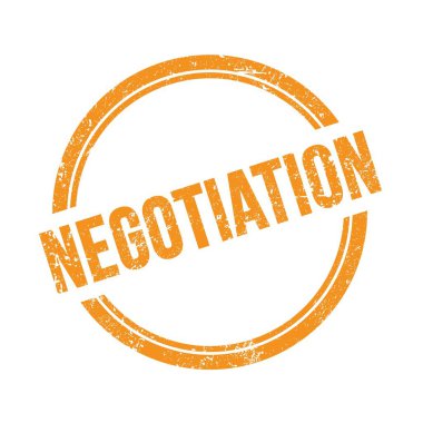 Turuncu grungy vintage yuvarlak pulla yazılmış NEGO metni.