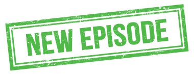 Yeşil grungy vintage dikdörtgen damgalı yeni EPISODE metin.