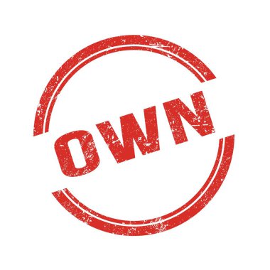 Kırmızı grungy vintage yuvarlak damga üzerine yazılmış kendi metin.