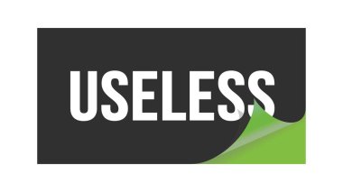 Siyah yeşil etiket damgası üzerine yazılmış kullanışsız metin.