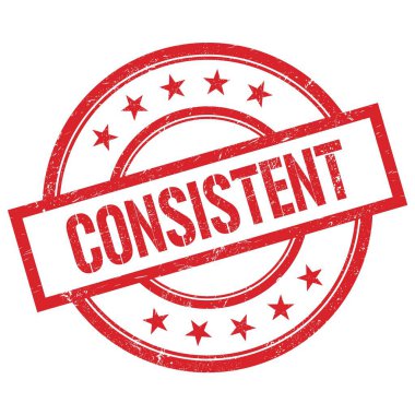 Kırmızı yuvarlak vintage kauçuk damga üzerine yazılmış tutarlı metin.