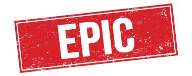 Kırmızı grungy dikdörtgen damga işareti üzerinde EPIC metin.