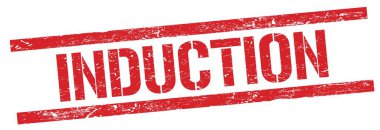 Kırmızı grungy dikdörtgen damga işareti üzerinde INDUCTION metin.