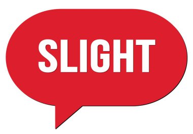 Kırmızı bir konuşma kabarcığı damgası ile yazılmış hafif metin