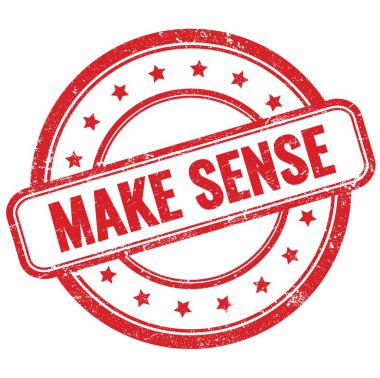 Kauçuk damgalı kırmızı antika grungy üzerine SENSE metni oluştur.