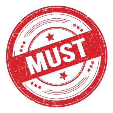 Kırmızı yuvarlak grungy desen damgasına basılmış olmalı..