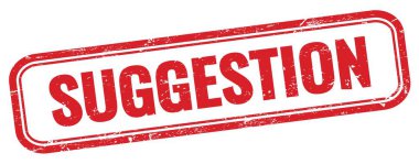 Kırmızı grungy dikdörtgen damgalı SUGGESTION metin.