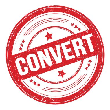 Kırmızı yuvarlak grungy doku damgası üzerine sohbet metni.