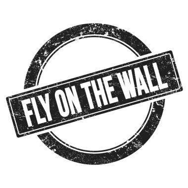 WALL üzerinde Uç Siyah grungy yuvarlak vintage damga üzerinde metin.