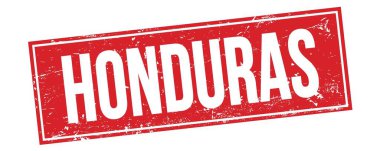 Kırmızı grungy dikdörtgen damga işareti üzerinde HONDURAS metin.