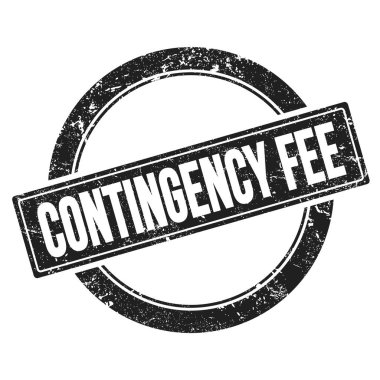 Siyah, pasaklı, yuvarlak, vintage damgalı, devamlılık ücreti metni.