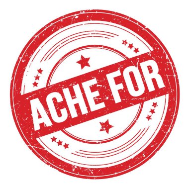 Kırmızı yuvarlak grungy doku damgalı metin için ACHE.