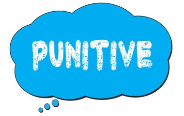Mavi bir düşünce bulutu üzerine yazılmış PUNITIVE metin.