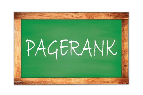 Pagerank Text Written Green Wooden Frame School Blackboard — Stock Photo, Image