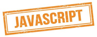 Turuncu grungy vintage dikdörtgen damgalı JAVASCRIPT metin.