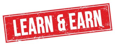 Kırmızı grungy dikdörtgen damga işareti üzerinde EARN & EARN metni.