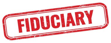 Kırmızı grungy dikdörtgen damgalı FIDUCIARY metin.