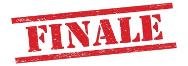 Kırmızı grungy vintage kauçuk damga üzerine nihai metin.