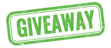 Yeşil grungy vintage dikdörtgen pulu üzerinde hediye metni.