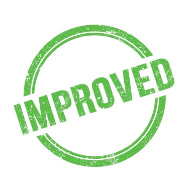 IMPROVED metin yeşil grungy vintage yuvarlak pul üzerine yazılmış.