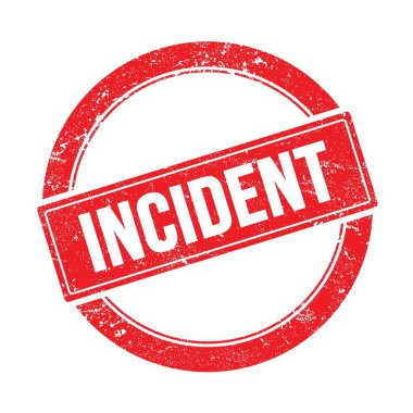 Kırmızı grungy yuvarlak vintage damgalı olay metni.