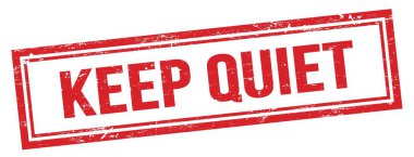 Kırmızı grungy vintage dikdörtgen damgası üzerinde sessiz metin tutun.