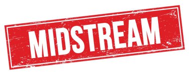 Kırmızı grungy dikdörtgen damga işareti üzerinde MIDSTREAM metni.