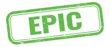 Yeşil grungy vintage dikdörtgen damgalı EPIC metin.