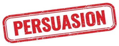 Kırmızı grungy dikdörtgen damgalı PersuasiON metin.