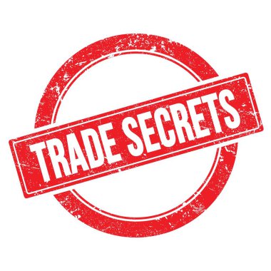 TRAD GİZLERİ Kırmızı grungy yuvarlak vintage pul üzerinde metin.