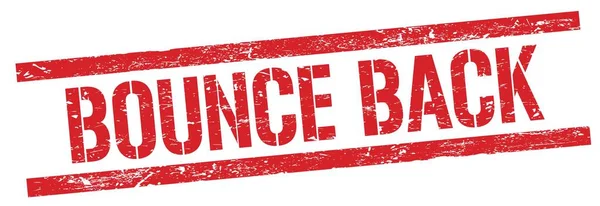 Bounce Back Text Red Grungy Rectangle Stamp Sign — Stock Photo, Image