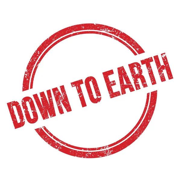 Earth Tekst Napisany Czerwonym Grungy Vintage Okrągły Znaczek — Zdjęcie stockowe