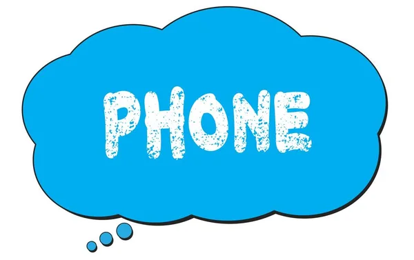 Phone Text Written Blue Thought Cloud Bubble — 스톡 사진