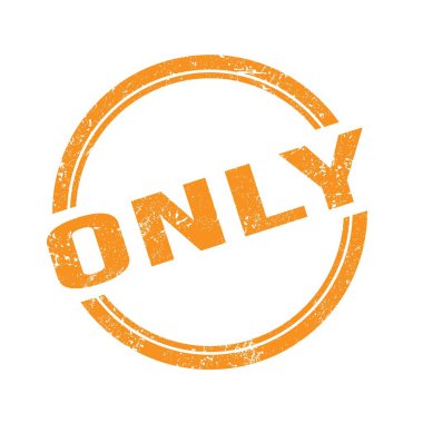 Turuncu grungy vintage damgalı tek metin.