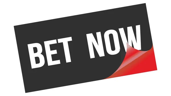 Bet Now Text Written Black Red Sticker Stamp — Stock Photo, Image