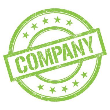 Yeşil yuvarlak vintage kauçuk damga üzerine yazılmış COMPANY metin.