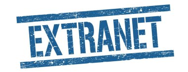 Mavi grungy satır işareti üzerine ExTRANET metin.