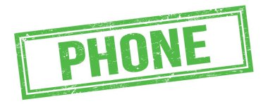 Yeşil grungy vintage dikdörtgen damgası üzerine PHone metni.