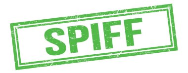 Yeşil grungy vintage dikdörtgen damgalı SPIFF metni.