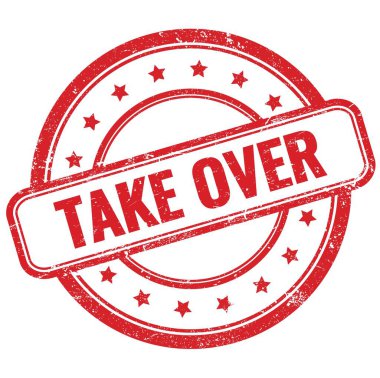 Kauçuk damgalı kırmızı antika grungy metni devral.