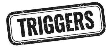 TRIGERS siyah grungy vintage dikdörtgen damgalı metin.