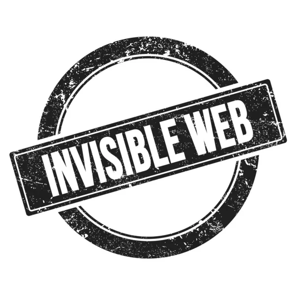 Invisible Web Texto Negro Gruñón Ronda Vintage Sello — Foto de Stock