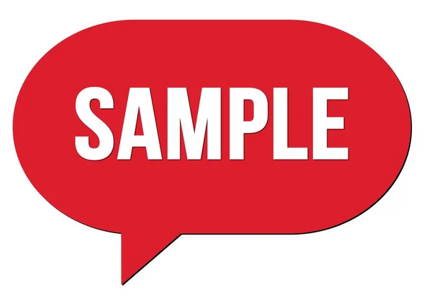 Sample Text Written Red Speech Bubble Stamp — Stock Photo, Image