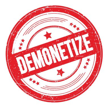 Kırmızı yuvarlak biçimsiz demontajlı demontaj metni.