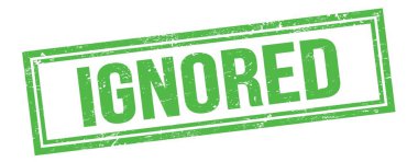 Yeşil grungy vintage dikdörtgen damgalı IGNORED metin.