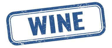 Mavi grungy vintage dikdörtgen damgalı şarap metni.